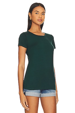 Michael Lauren Tucker Fitted Tee in Dark Green