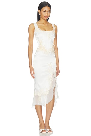 MANDALAY Midi Dress in White