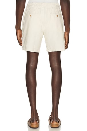 Marine Layer Saturday Hemp Chino 7 Short in Cream