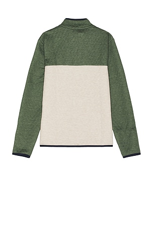 Marine Layer Colorblock Corbet Pullover in Green & Oatmeal in Green