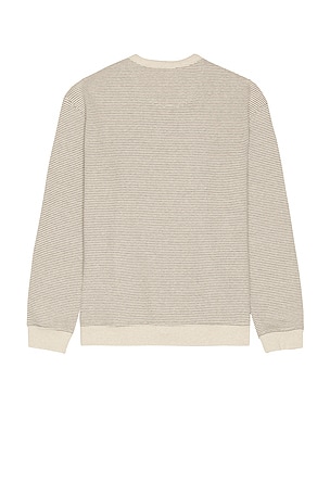 Marine Layer Relaxed Cloud 9 Fleece Crew Neck Sweatshirt in Brown