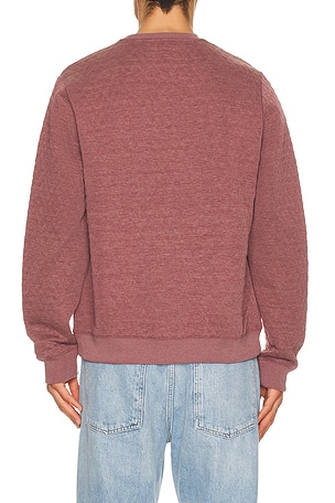 Marine Layer Corbet Quilted Sweater in Burgundy