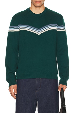 Chevron Varsity Crew Sweater Marine Layer