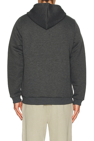 Marine Layer Corbet Quilted Zip Hoodie in Black. Size XL/1X. Also