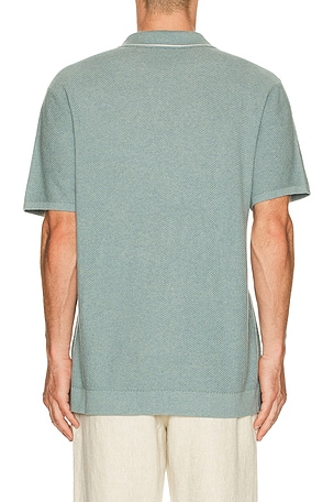 Marine Layer Greyson Sweater Polo in Blue