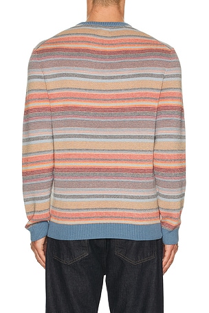 Marine Layer Reed Jacquard Sweater in Blue