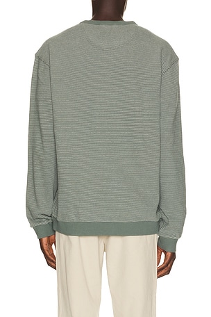 Marine Layer Relaxed Cloud 9 Fleece Crewneck Sweatshirt in Green
