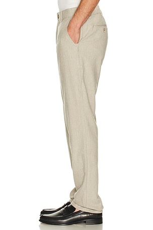 Marine Layer Saturday Houndstooth Chino Pants in Cream