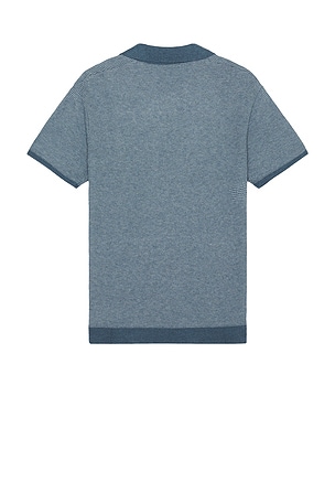 Marine Layer Liam Sweater Polo in Blue. Size XL/1X. Also