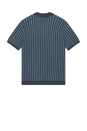 Marine Layer Wyatt Sweater Button Down in Navy