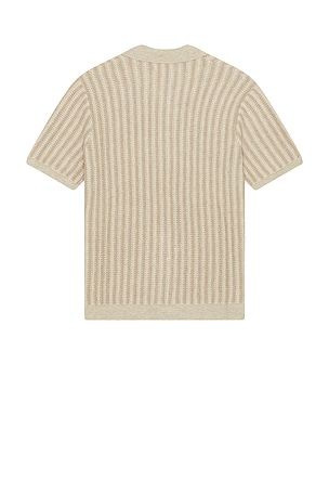 Marine Layer Wyatt Sweater Button Down in Taupe