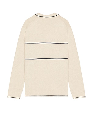 Marine Layer Liam Sweater Polo in Beige