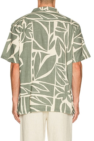 Marine Layer Stretch Selvage Resort Shirt in Green