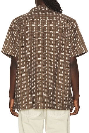 Marine Layer Dobby Resort Shirt in Brown