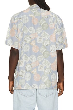 Marine Layer Cupro Resort Shirt in Blue