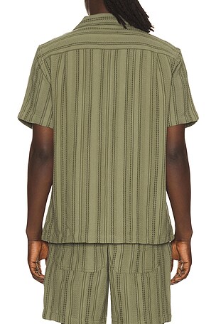 Marine Layer Dobby Resort Shirt in Olive