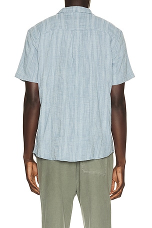Marine Layer Classic Stretch Selvage Shirt in Blue
