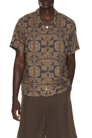 Pablo Tencel Linen Resort Shirt Marine Layer