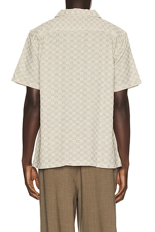Marine Layer Dobby Resort Shirt in Brown