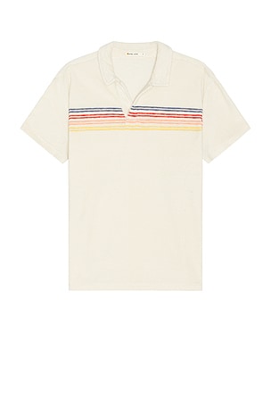 Terry Out Stripe Polo Marine Layer