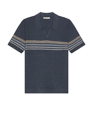 Liam Chest Stripe Polo Marine Layer