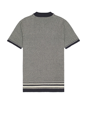 Marine Layer Ethan Sweater Button Down Shirt in Navy
