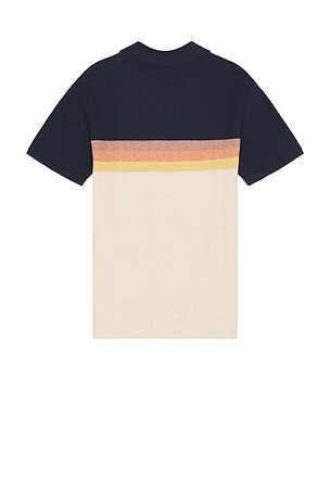 Marine Layer Liam Sweater Polo in Navy,Cream