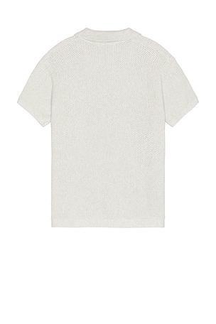 Marine Layer Conrad Sweater Polo in Light Grey