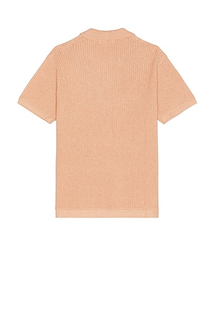 Marine Layer Conrad Sweater Polo in Coral