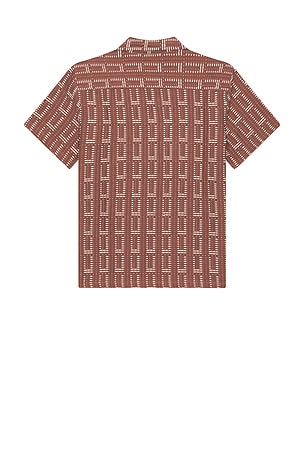 Marine Layer Dobby Resort Shirt in Burgundy