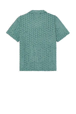 Marine Layer Towel Terry Resort Shirt in Blue