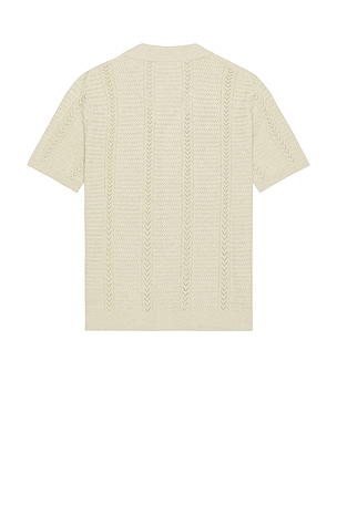 Marine Layer Jaden Sweater Resort Shirt in Beige