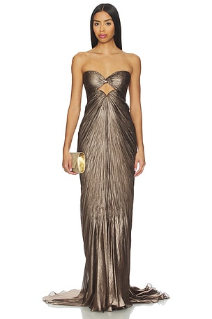 Maria Lucia Hohan x REVOLVE Quiana Dress in Metallic Copper