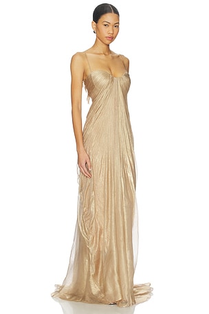 Maria Lucia Hohan x REVOLVE Victoria Dress in Metallic Gold