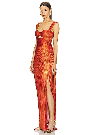 Maria Lucia Hohan ROBE DE SOIRÉE MARGAUX en Orange