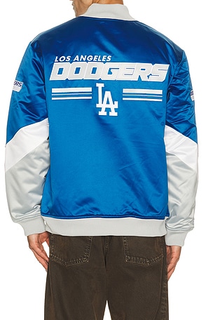 MLB Los Angeles Dodgers Triple Check Heavyweight Satin Jacket Mitchell & Ness