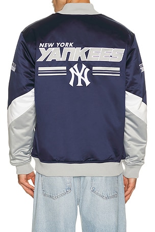 MLB New York Yankees Triple Check Heavyweight Satin Jacket Mitchell & Ness