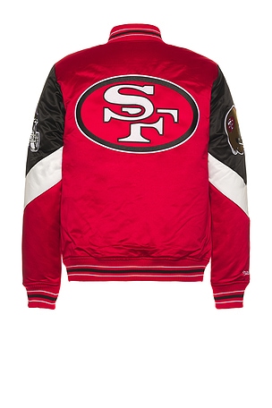 NFL 49Ers Throw It Back Heavyweight Satin Jacket Mitchell & Ness