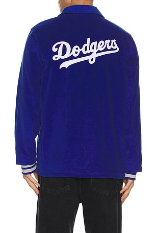MLB Dodgers Off The Bus Vintage Logo Corduroy Coaches Jacket Mitchell & Ness