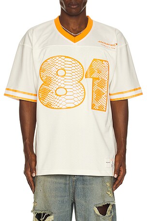 Mitchell & Ness x McLaren Formula 1 Piastri Legacy Jersey in Cream. Size XL/1X. Also