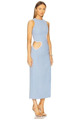 MARIANNA SENCHINA First Kiss Midi Dress in Blue