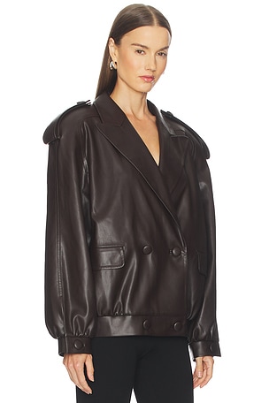 MARIANNA SENCHINA Cindy Bomber Jacket in Brown. Size XS. Also