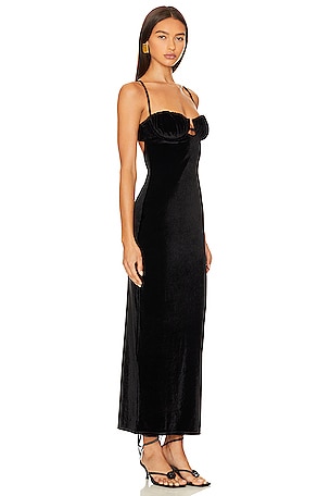 Montce Swim Petal Long Dress in Black