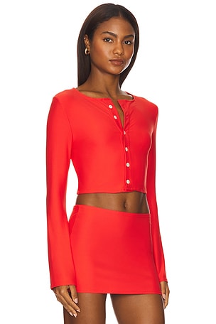 Montce Button-Down Cardi in Red. Size XS. Also