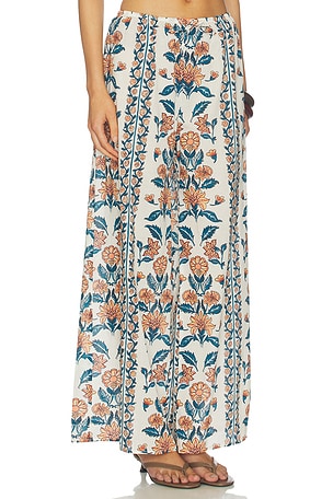 Montce PANTALON JAMBES LARGES ET CORDON DE SERRAGE DRAWSTRenG WIDE LEG PANT en Crème
