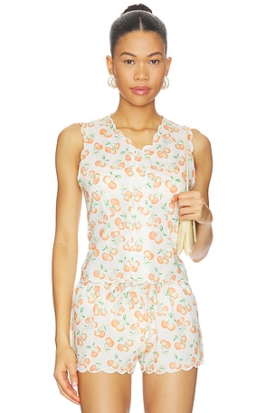 X Elsa Hosk Scalloped Vest Top Montce