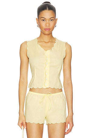 X Elsa Hosk Scalloped Vest Top Montce