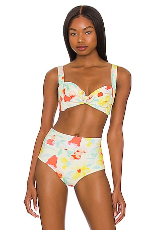 Montce Swim Floral Bardot Bikini Top