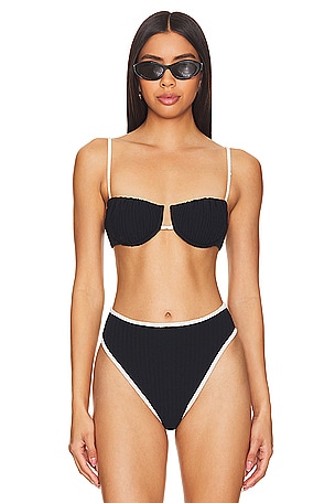X Olivia Culpo Petal Bikini Top Montce Swim