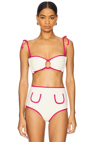 Tori Ties Bandeau Bikini Top Montce Swim